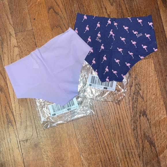 •PINK•NWT/NIB 2-PAIR OF VSP LILAC & MIDNIGHT NO-SHOW CHEEKY PANTY SIZE XS - Picture 11 of 11
